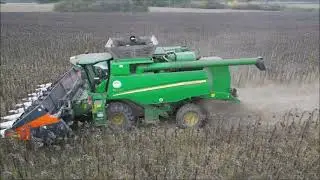 Žatva slnečnica v katastri Rad Hrušov*Dronvideo*dronfoto*youtubevideo