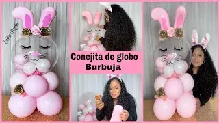 HERMOSA CONEJITA 🐰 DE GLOBOS IDEAS DE PASCUA 🐣 EASTER CON /GLOBOS BURBUJA  DECORACIONES #youtube