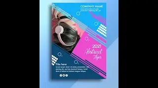 Abstract Flyer design Tutorial in photoshop