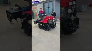 Super Mini Crawler Tractor with Rotary Cultivator for Sale #rotarytiller #tractor #cultivator #farm