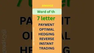 Theme STABLECOINS WOTD | Binance WODL Answers | All Letters WOTD #wotd #stablecoins #wordoftheday