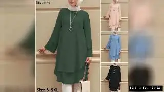 New Women Muslim Blouse Fashion Two-layer Design Elegant Female Holiday Party Solid Shirt Tops Turke