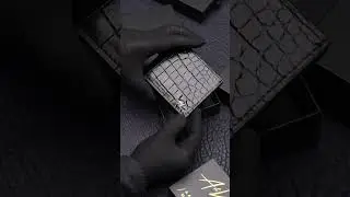 VIDEO REVIEW WALLET ALLIGATOR BLACK  #alligator #ExoticLeather #alligatorleather