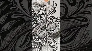 Zentangle Abstract Art ✍️ Final Drawing Details | Relaxing Zentangle Abstract Art for Beginners