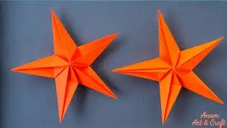 How to Make 3D Star for Christmas 🎄 | Easy Origami Paper Craft