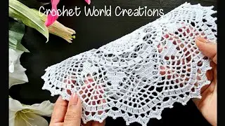 Crochet Design PART 2 #doily #tablemat #tablerunner #Crochet #crochetworldcreations