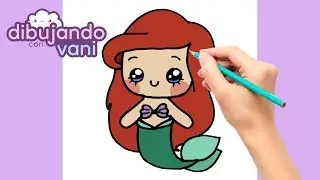 COMO DIBUJAR A LA SIRENITA PASO A PASO - DIBUJOS PARA DIBUJAR - HOW TO DRAW THE LITTLE MERMAID
