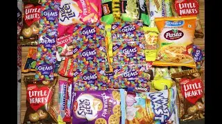 Latest Big Collection of Snacks with free gifts inside unboxing and review