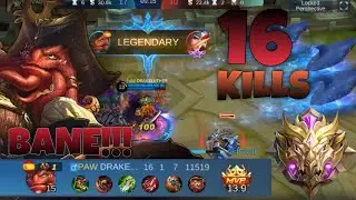 BANE 16 KILLS | BEST BUILD | Mobile Legend | MLBB | BOSS K PH
