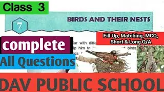class 3rd chapter 7 |BIRDS AND THEIR NEST | |DAV SCHOOL |GOOD NICE |
