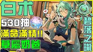 【原神抽抽卡】🔥突破滿命滿精最快抽到最高紀錄🔥 新一代【草屬性奶爸】仁醫白朮!! 抽卡運是