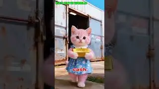 Pink Cat Steals Wires, Makes Gold, Buys Freedom #comedy #cat