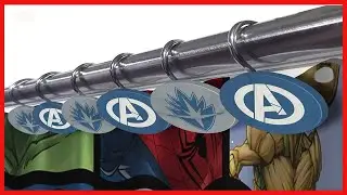 Jay Franco Marvel Avengers Team Shower Curtain & 12-Piece Hook Set - Easy Use