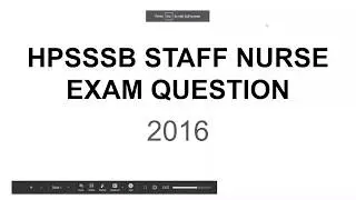 HPSSSB STAFF NURSE EXAM QUESTIONS (2016)