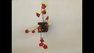 How to make Tree Branch Decoration/Tree Branch craft/paper flowers/DIY flowers/Flowers #shorts