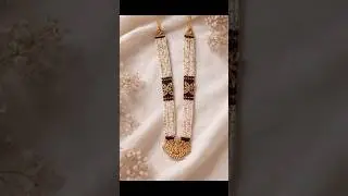 Elegant Beaded Necklace Tutorial🌹✨ | DIY Jewelry Making with Gold Accents💎 #jewelrymaking #shorts
