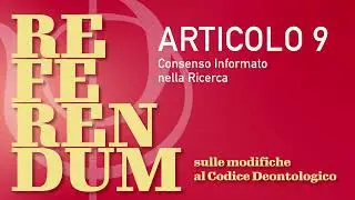 Referendum su modifiche al Codice Deontologico: Articolo 9 - Consenso Informato nella Ricerca