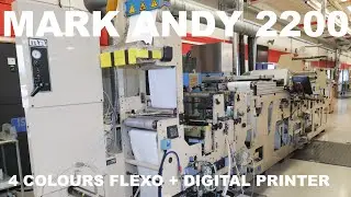 Mark Andy 2200 4 colors Flexo + digital printer and cold foil