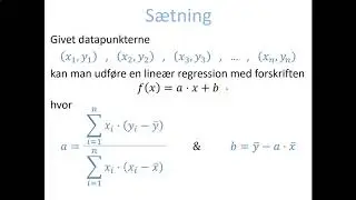 Funktioner af 2 variable - Bevis: Lineær regression, koefficienterne a & b
