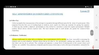 STA630 || Lecture # 21 and 22 || Survey the Research Design