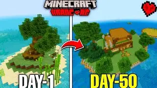 I survived 100 on island in MCPE hardcore part-1