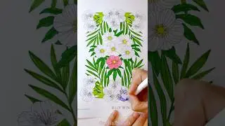 Coloring flowers #shorts #ytshorts #colorindo #tutorialdearte #artecolorida #florcolorida #coloring