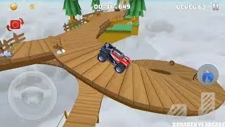 Mountain Climb 2: Stunt Stage 59-65 Completed | Red Jeep 4x4 Driving Simulator - Android GamePlay 3D