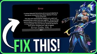 How to Fix VAL 5 Error Problem (Easy Guide) | Valorant The Game Has Lost Connection Problem