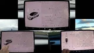 Tesla V9 vs V10 vs V11 Firmware - Side by Side Video - New Holiday Update 2021.44.25.2