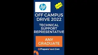 HP Off Campus Drive 2022 | Technical Support Representative | IT Job | Engineering Job | Bangalore
