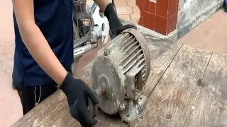 Complete Restoration of Burnt Industrial Crane Motor | 3-Phase Motor Repair