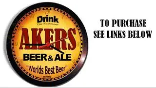 AKERS BEER ALE WALL CLOCK