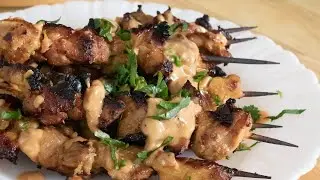 Chicken Satay w/ Thai Peanut Sauce - Keto Chicken Satay w/ Keto Thai Peanut Sauce - Keto Thai Recipe