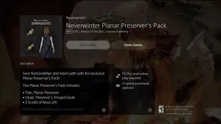 How to Download Neverwinter Planar Preserver's Pack on PS5 / PS4