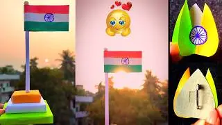 🇮🇳How to make FLAG and BADGE from paper/🤩 Easiest Paper Flag and Badge 👍