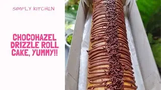 Chocolate Drizzle Roll Cake #shorts