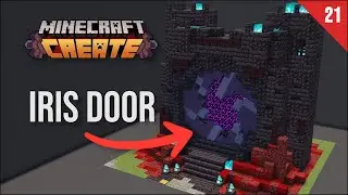 How To Build A Nether Portal Iris Door With Create - Day 21