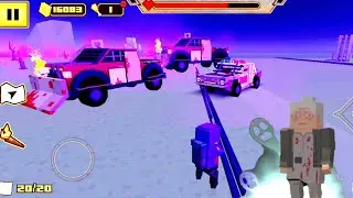 BLOCKAPOLYPSE Zombie Shooter: Crazy Creepy Granny Smashed our Cars in Cemetery | Pro Mode Army