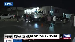 Dozens line up for winter storm supplies in Anderson County