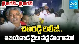 జై జగన్.. జై జగన్ | Vellampalli Srinivas and YSRCP Leaders Met Chevireddy at Vijayawada Jail