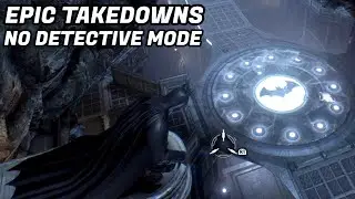 Creative STEALTH Gameplay with MICHAEL KEATON BATMAN suit on THE BATCAVE! (BATMAN ARKHAM KNIGHT)