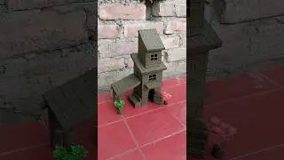 Beautiful miniature mud house making 🏠 || #clayhouse #mudhouse #craft