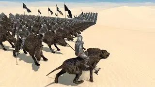 1000 Orc Warg Riders vs 1000 Riders of Rohan (Mount & Blade II)