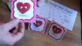Mini Heart Face Valentine Cards