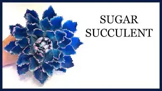 How to Make a Sugar Succulent: Blue Ruffle Edged: Gumpaste/Sugar Craft