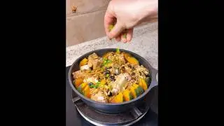 Как приготовить свиные ребрышки с тыквой-хризантемой