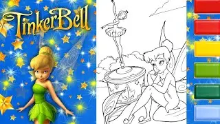 Tinkerbell Coloring Video #6 | Coloring Disney Fairy Tinkerbell Coloring Page | Glitter Colors