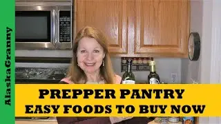 Prepper Pantry Stockpile...Easy Foods To Buy Now...12 Essential Foods Prepping Stockpile