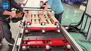 Pallet production Line with block pallet assembly jig