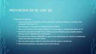Safe Schools - Education Law 2-d Regarding Student Data Privacy
